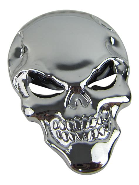 Exklusives Emblem Fahrzeug Sticker Aufkleber Metall Skull Totenkopf In