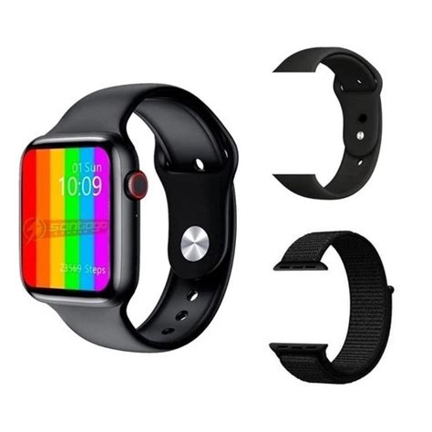 Rel Gio Smartwatch Inteligente Iwo Lite Pro Preto Tela Infinita Ios