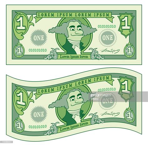 Cartoon One Dollar Bill High-Res Vector Graphic - Getty Images