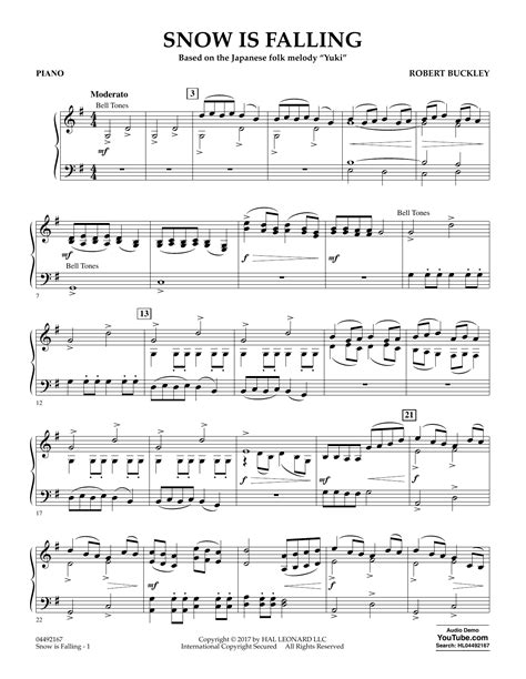 Snow Is Falling Piano By Robert Buckley Sheet Music For Orchestra At