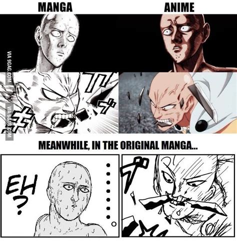 One Punch Man Manga Vs Anime Vs Original Manga One Punch Man Manga One Punch Man Funny One