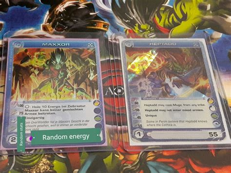 Maxxor And Heptadd Ripple Foil Chaotic Cards Random Stats Ultra Rare