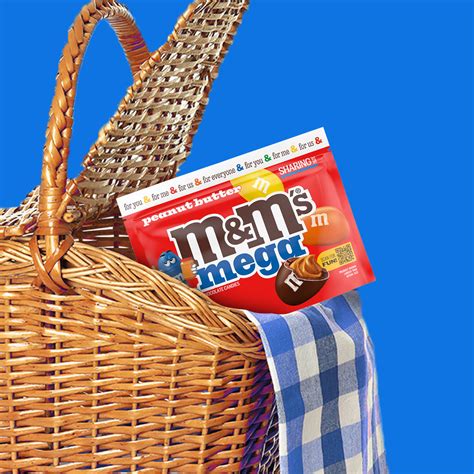 Mandms Mega Peanut Butter Chocolate Candy Sharing Size 86 Oz Bag Pack