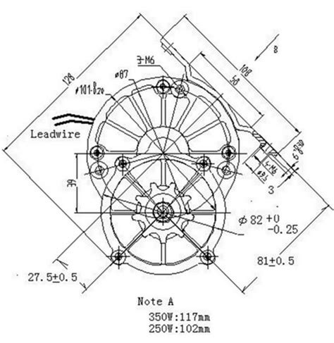 My1016z United 250w 24v Dc Brushed Gear Motor Efficient At 400 Rpm