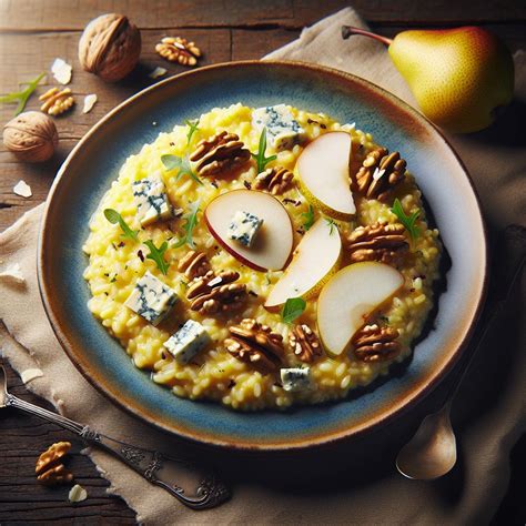 Risotto With Gorgonzola Pears And Walnuts Home