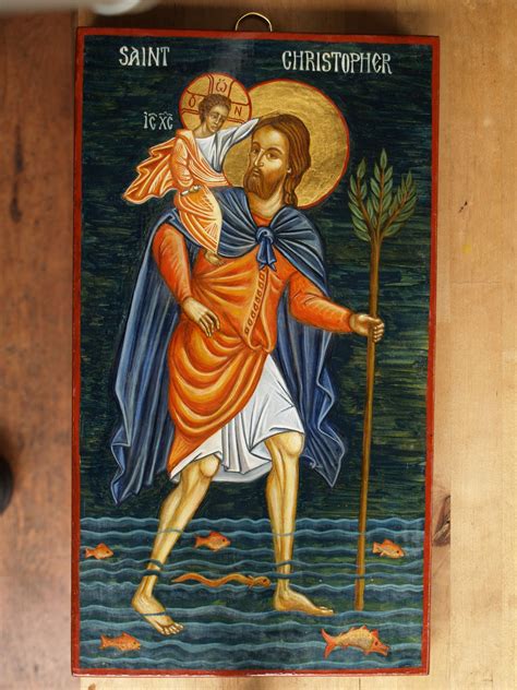 St Christopher Saint Christopher Painting I Icon