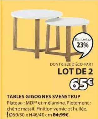 Promo Tables Gigognes Svenstrup Chez Jysk Icatalogue Fr