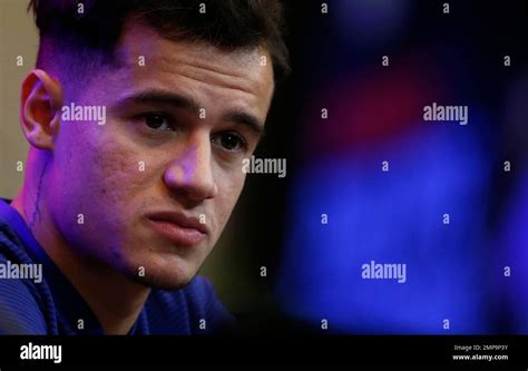 Barcelona S New Signing Brazilian Philippe Coutinho Attends His