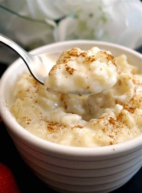 Easy Creamy Rice Pudding Recipe Yummly Recipe Creamy Rice Pudding