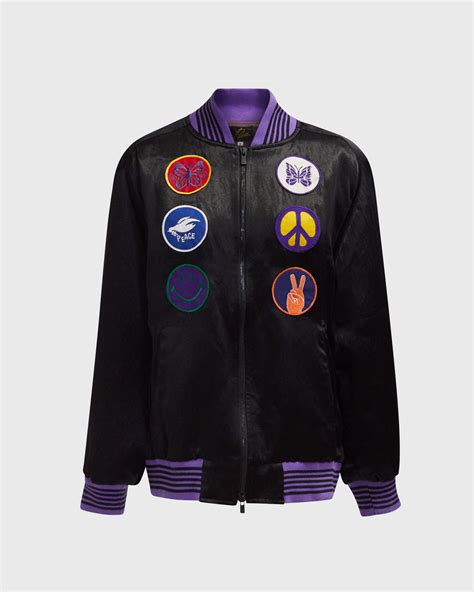 Needles Bomber Jacket With Patches – The Fashion Library