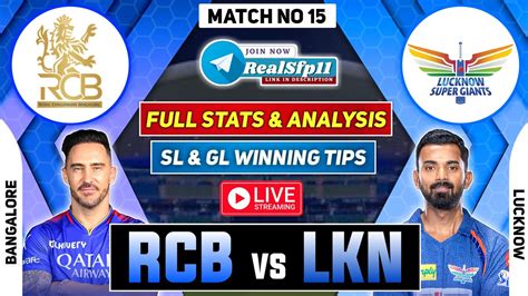 IPL LIVE RCB Vs LKN Dream11 Prediction RCB Vs LKN Dream11 Team