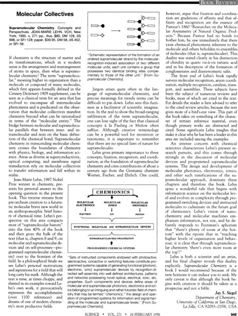 Molecular Collectives Supramolecular Chemistry Concepts And