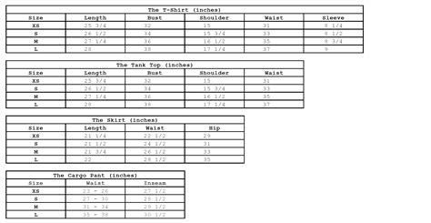 Size Chart – The Label NY