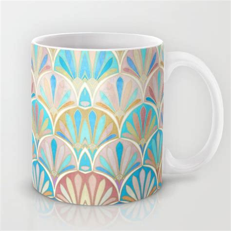 Vintage Twenties Art Deco Pastel Pattern Mug By Micklyn Pastel Pattern Mugs Art Deco