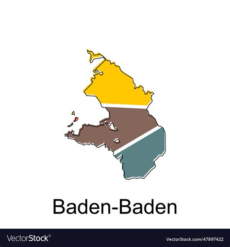 Map of baden baden design template Royalty Free Vector Image