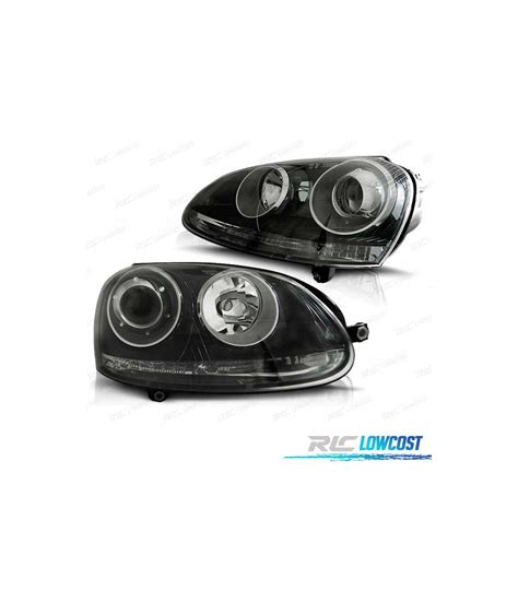 PHARES POUR VOLKSWAGEN VW GOLF MK5 03 09 R32 FOND NOIR