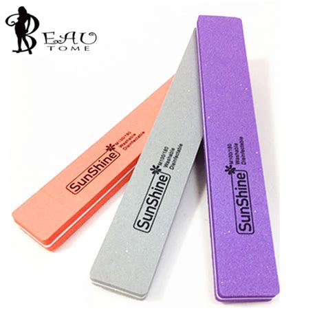 Pcs Beutome Washable Widen Rectangle Style Nail File Sandpaper