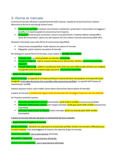 Forme Di Mercato Forme Di Mercato La Forma Di Mercato Influenza