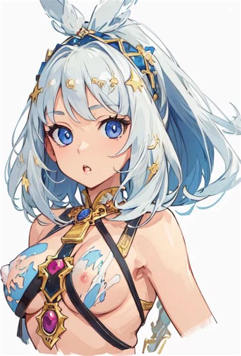 Rule 34 1girls Ai Generated Blue Eyes Blue Hair Female Genshin Impact