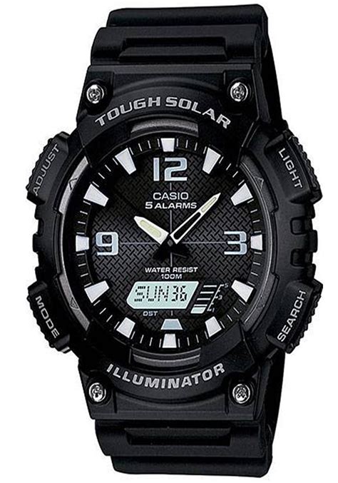 Time House CASIO Analogue Digital Black Dial Watch Mall Of The Emirates