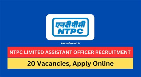 Ntpc Limited Assistant Officer Recruitment 2024 For 20 Posts