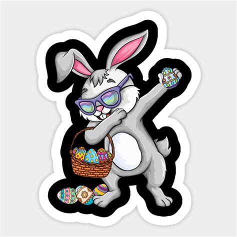 Dabbing Easter Bunny Rabbit Dab Dance Eggs Kids Boys Girls Dabbing