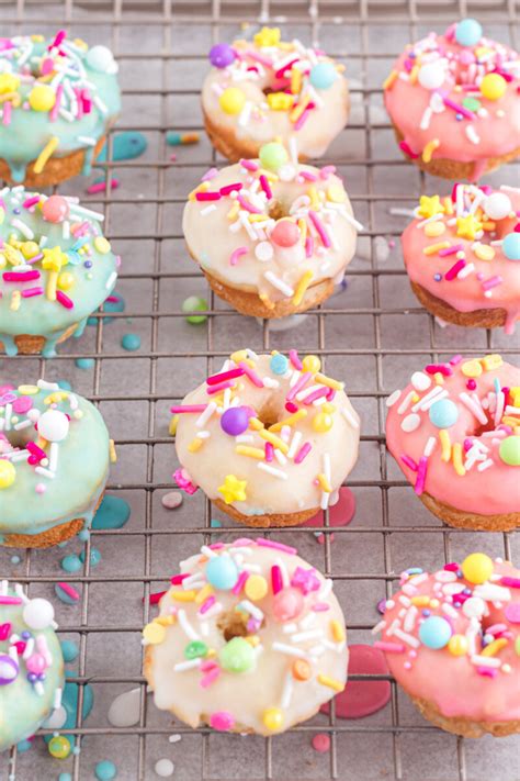 Bright and Delicious Mini Donuts with Colorful Glaze - Little Fairy Donuts