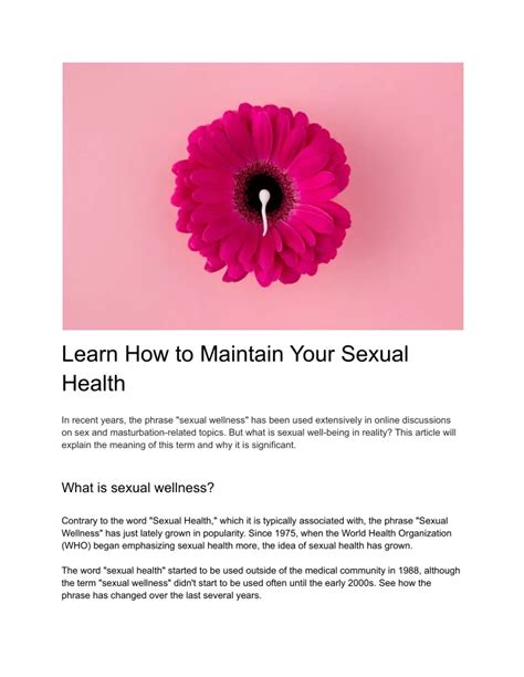 Ppt Learn How To Maintain Your Sexual Health Powerpoint Presentation Id11514388