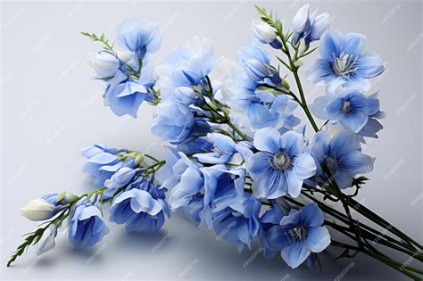 Premium Ai Image Floral Arrangement With A Beautiful Delphiniums Flower