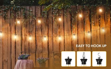 RGBING Outdoor LED String Lights 50FT S14 Shatterproof Garden String