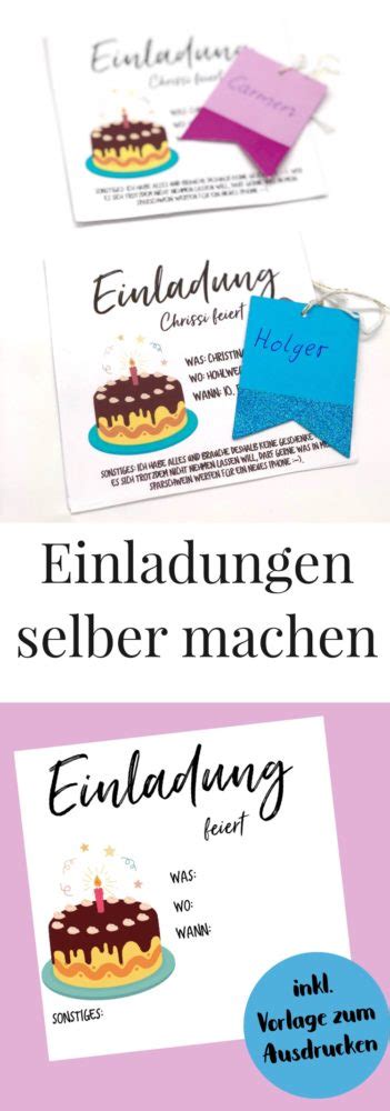 Einladungskarten Selbst Gestalten Einfache Diy Ideen Zum Geburtstag