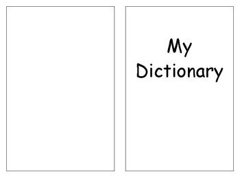 Printout For Student Dictionary By Perfect Penmanship Shop Tpt