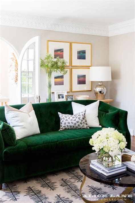 Living Room Ideas With Dark Green Sofa | Bryont Blog