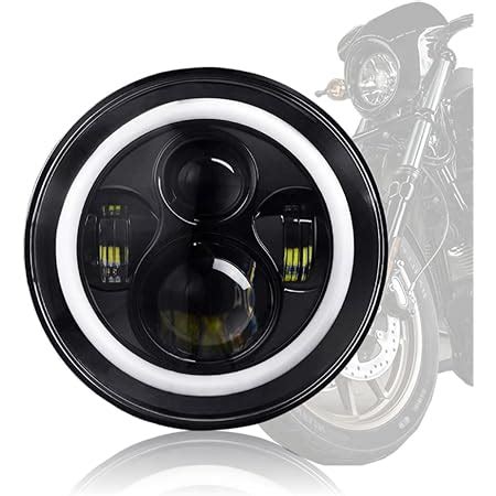 Dot Pulgadas Halo Faro Led Para Motocicleta Con Drl Para