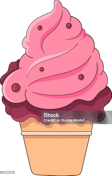 A Yummy Strawberry Ice Cream Stock Illustration Download Image Now