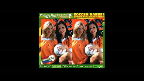 Football Babes Spot The Differences Youtube