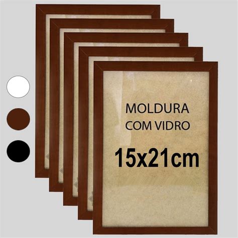 Kit Moldura Quadro Vidro 15x21cm 10 peças Shopee Brasil