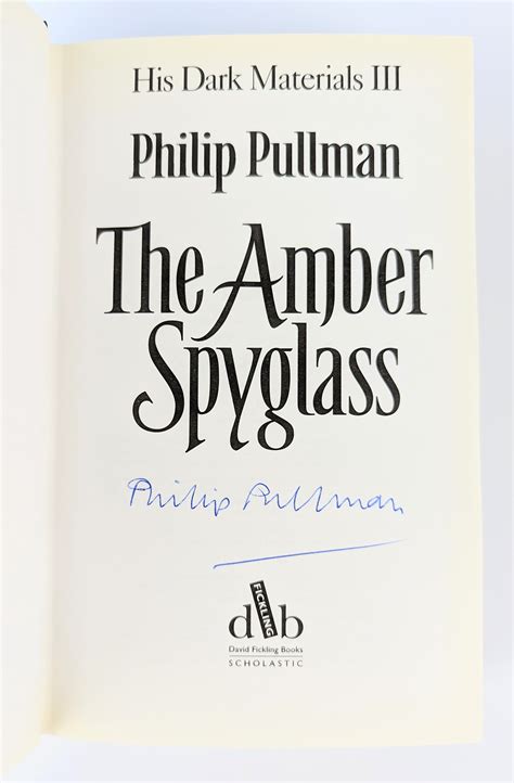 His Dark Materials The Amber Spyglass By Pullman Philip Near Fine