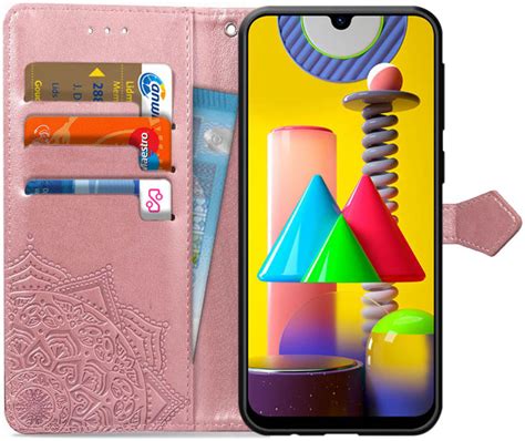 Samsung Galaxy M31 Portemonnee Hoesje Met Mandala Roze Goud Gsmpunt Nl