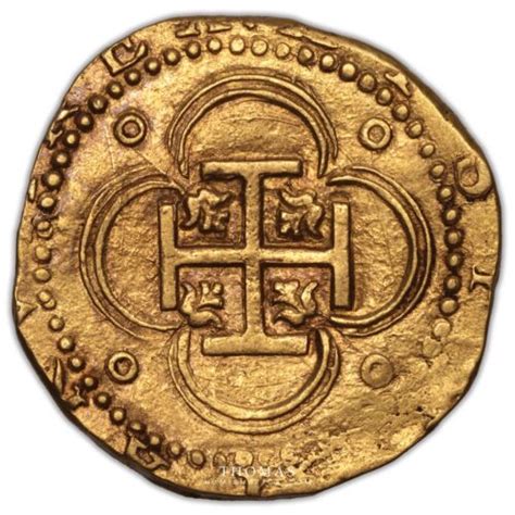 Coin Spain Felipe II Gold Cob 4 Escudos Sevilla Kempen