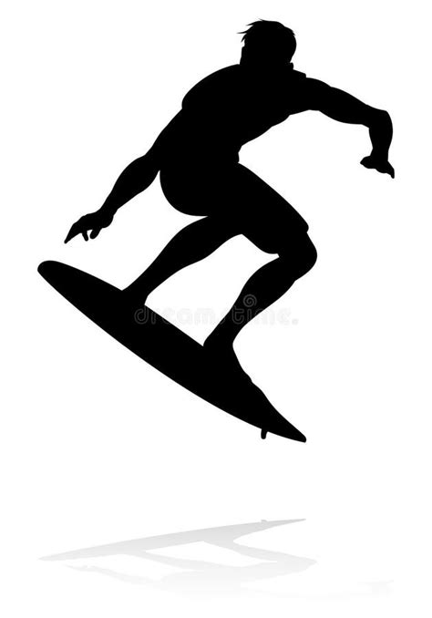 Silueta De La Persona Que Practica Surf Ilustraci N Del Vector