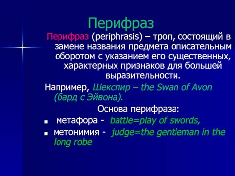 Перифраз презентация, доклад