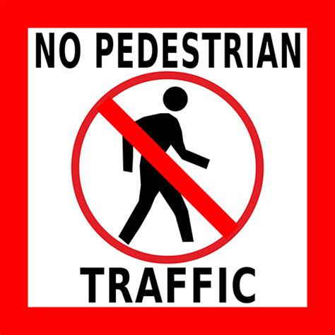 No Pedestrian Traffic Floor Sign – Industrial Floor Tape