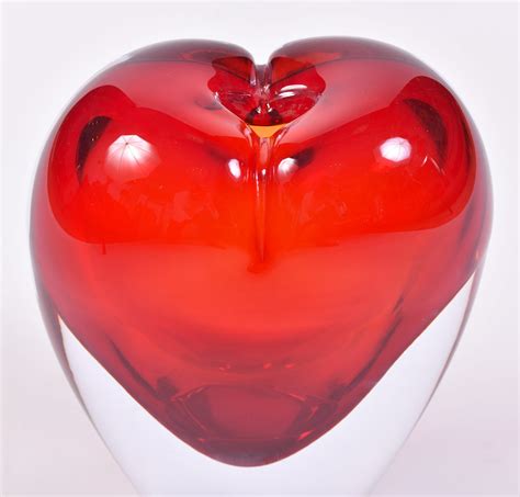 Red Murano Glass Heart Vases Valerie Wade