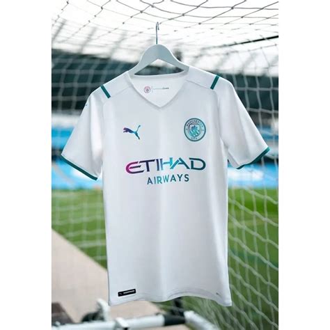 Camisa Manchester City Branca 2021 2022 Escorrega o Preço