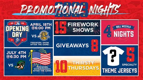 Cannon Ballers Unveil Thrilling Promotional Schedule Milb