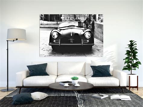 Porsche Wall Art, an Old Porsche Black and White Poster, Classic ...