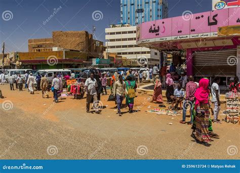 KHARTOUM SUDAN MARCH 8 2019 People On A Street In Khartoum