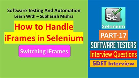 Howto Handle Iframes In Selenium Youtube