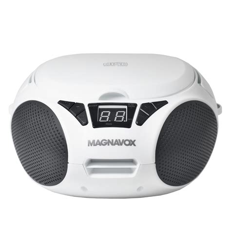 Magnavox Md Wh Portable Top Loading Cd Boombox With Am Fm Stereo